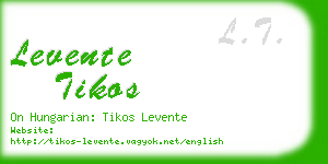 levente tikos business card